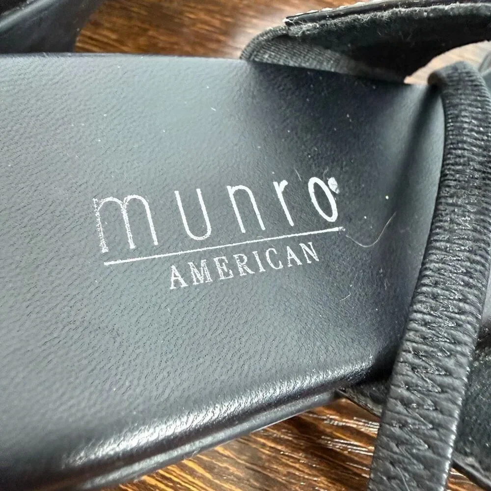 Munro American Eclipse Women’s black kitten heel slingback shoe size 9